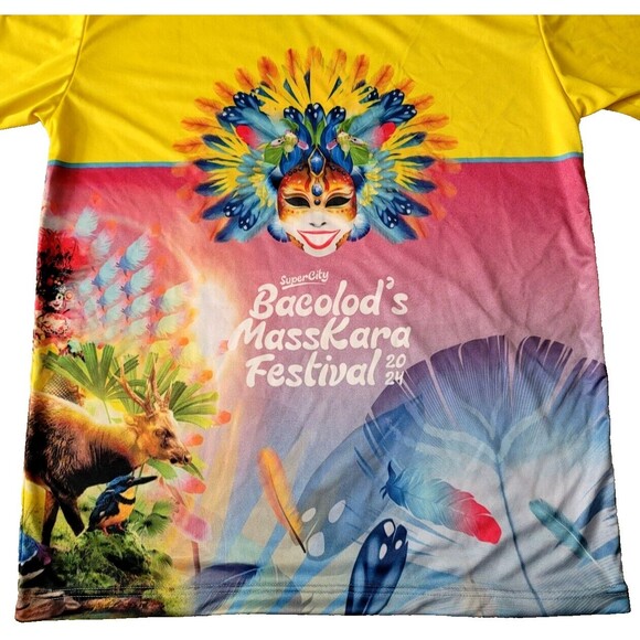 NWOT Bacolod City MASSKARA FESTIVAL 2024 All Over Graphic Sublimation tshirt - Picture 2 of 6